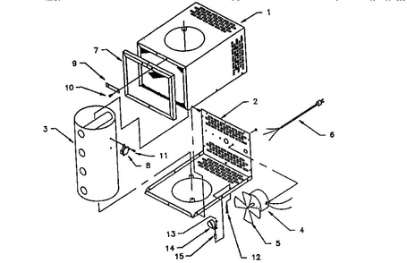 Unit Parts Diagram and Parts List for 6105  US Stove Company Furnace
